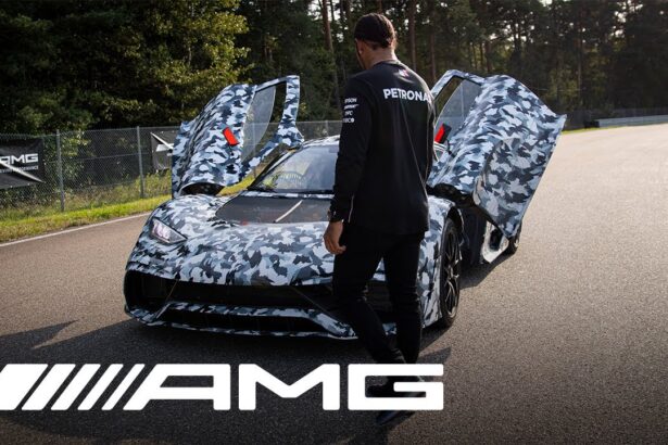 Lewis Hamilton meets the Mercedes-AMG Project ONE Development Car