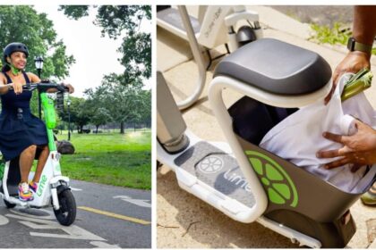 Check out Lime’s new seated electric scooter with shopping bag storage and ‘women appeal’