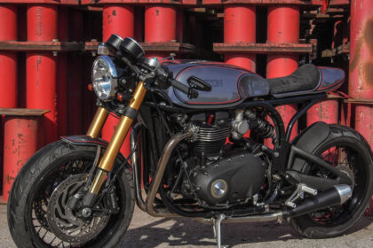 Thruxton featherbed cafe racer