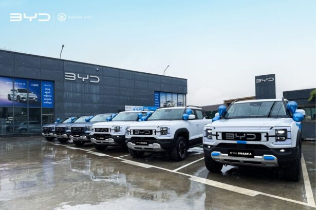 BYD electric pickup truck BYD Shark debuts in Cambodia