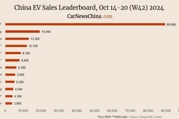 Nio 3,900, Xiaomi 5,600, Tesla 13,200, BYD 89,600