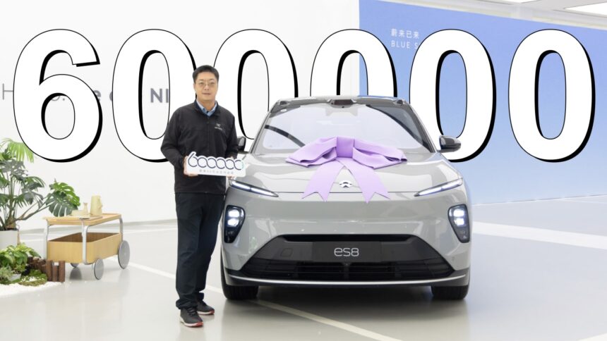 Nio reached 600,000 cars delivery milestone