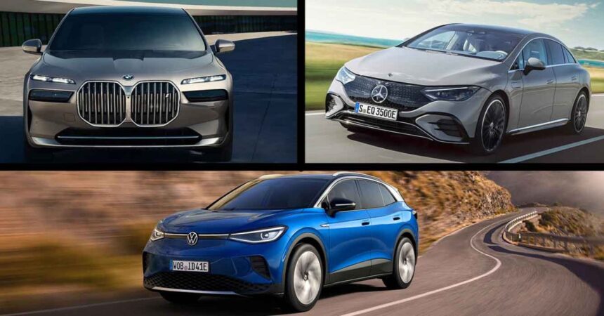 BMW, Mercedes, and VW each saw EV sales skyrocket vs. ICE slump, but who is winning?