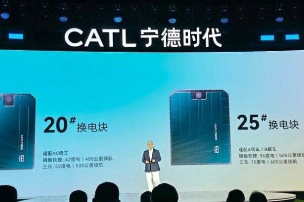 CATL unveiled SEB chocolate battery, aims for 30,000 battery swap stations