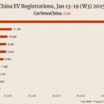 Nio 2,800, Xiaomi 5,600, Tesla 10,000, BYD 55,000