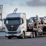 Nissan is now using heavy-duty electric trucks to deliver new vehicles