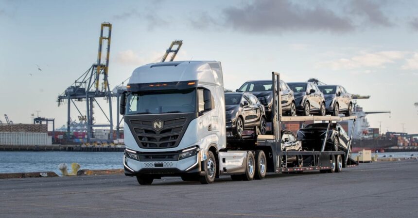 Nissan is now using heavy-duty electric trucks to deliver new vehicles