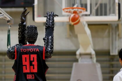 Watch Toyota’s robot set a new world record sinking an 80-foot basketball shot like it’s nothing