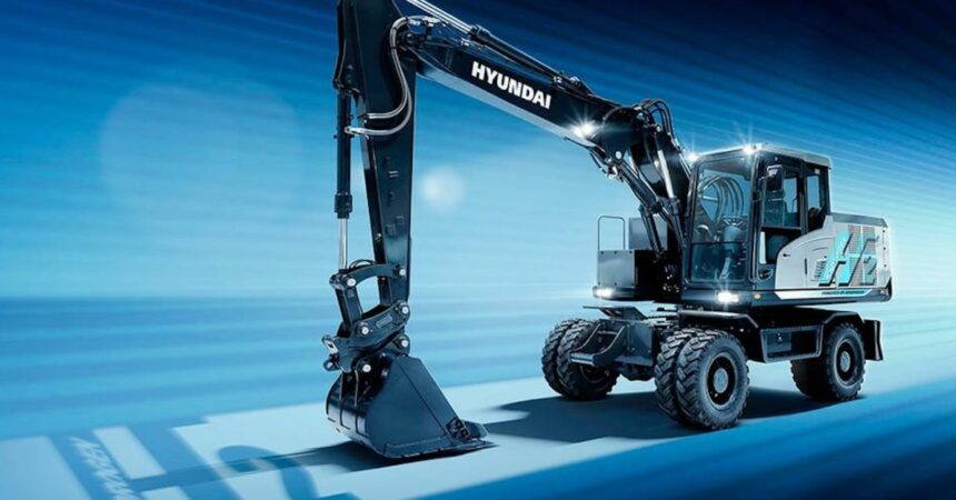 HD Hyundai set to debut production 14 ton hydrogen wheeled excavator