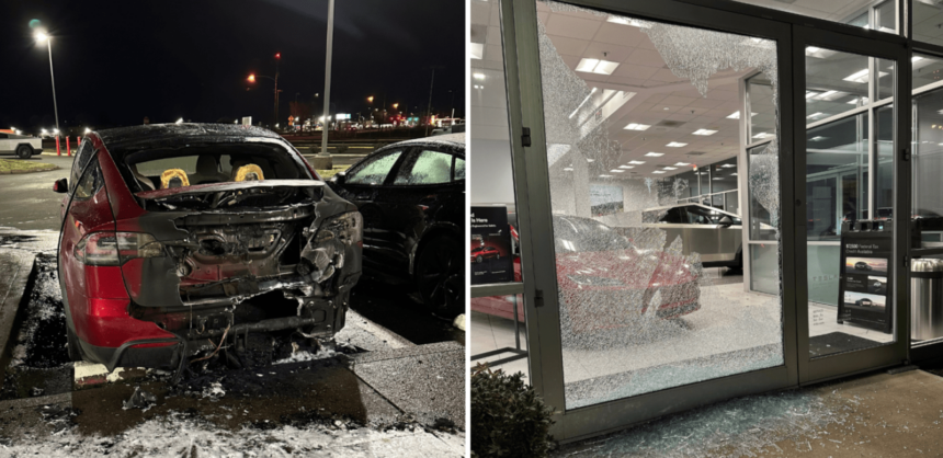 Tesla store under attack, arson and gunshots, FBI gets involved again