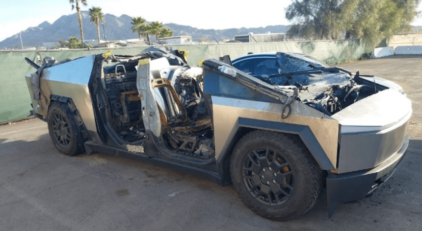 Destroyed Cybertruck used in Vegas bombing is for sale, Musk said Tesla would rebuild it