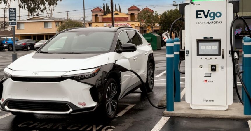 Toyota just opened its first 350kW fast charging station with EVgo that can fit 8 EVs