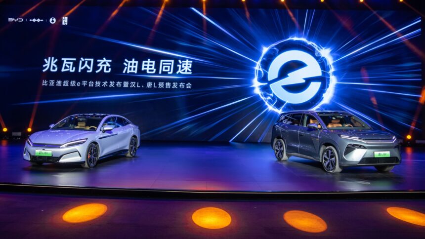 BYD Han L EV and Tang L EV 1086 hp started presales in China for 37,300 USD