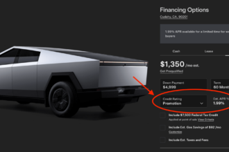 Tesla now offers discounted financing on Cybertruck as the truck turns out to be a flop