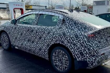 Nissan’s new LEAF EV was caught at a Tesla Supercharger in Canada