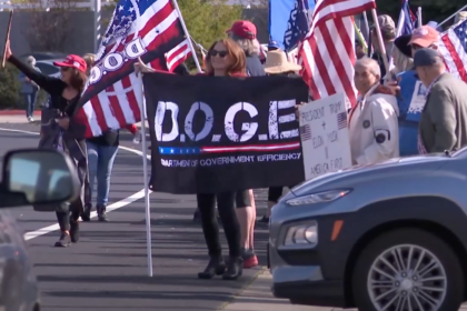 Tesla Counter-protest