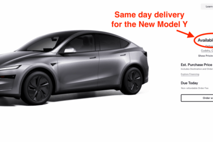 Tesla can deliver a new Model Y order today in US – pointing to low demand for the refresh