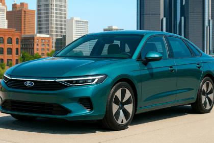 New-age electric Ford Taurus.