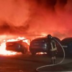 Tesla’s Rome store in flames, 17 cars destroyed, cause unknown