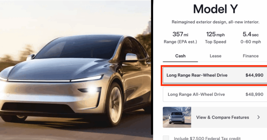 Tesla launches cheaper Model Y RWD in the US