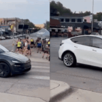 Tesla driverless robotaxi spotted in Austin for the first time, but with trailing car