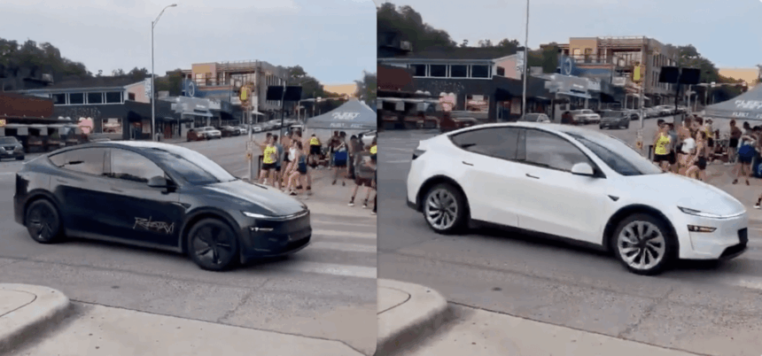 Tesla driverless robotaxi spotted in Austin for the first time, but with trailing car