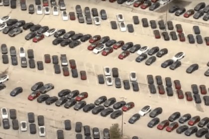 Tesla overflow lot