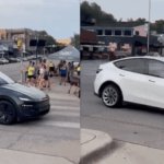 Tesla driverless robotaxi spotted in Austin for the first time, but with trailing car