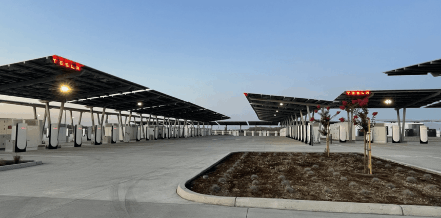 Tesla launches Oasis Supercharger with solar farm and off-grid batteries