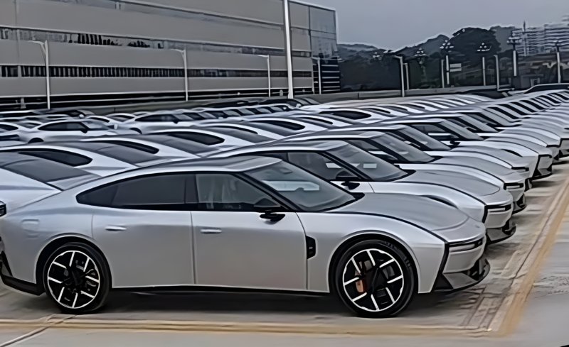 New Xpeng P7 spotted in bulk at factory, August launch expected