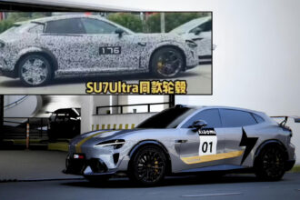 Xiaomi YU7 Ultra performance SUV as seen in China during road tests