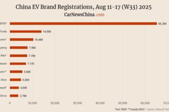 Nio 2,520, Onvo 3,790, Xpeng 7,900, Tesla 14,000