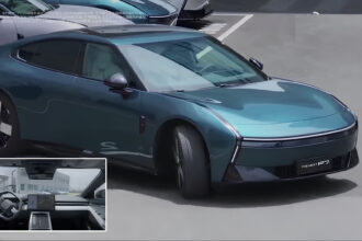 New Xpeng P7 autonomously drives from production line to shipping area in China