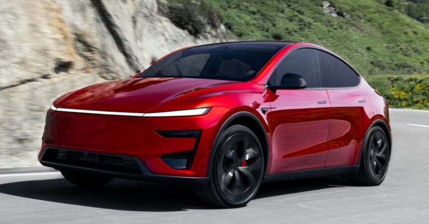 This is the new Tesla Model Y Performance, available now in Europe