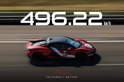 BYD unveils the Yangwang U9 Xtreme, achieving 496.22 km/h, a Nürburgring lap of 6:59.157