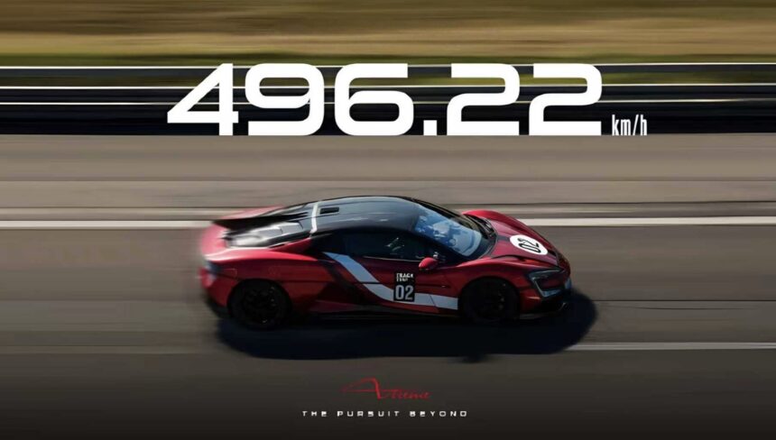 BYD unveils the Yangwang U9 Xtreme, achieving 496.22 km/h, a Nürburgring lap of 6:59.157