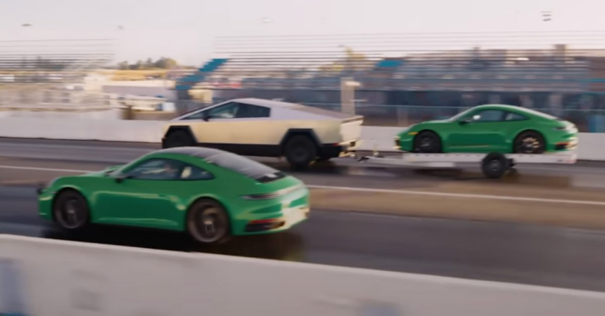 Elon Musk caught lying about Tesla Cybertruck beating Porsche 911 in a race