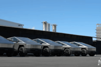 Tesla Cybertrucks freshly delivered to SpaceX via Nasa Space Flight on Youtube